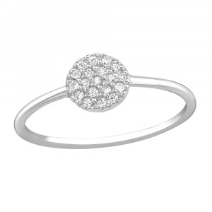 Inel de logodna din argint model cerc cu zirconii DiAmanti DIA37232 (Argint 925‰ 0,85 g.)